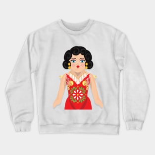 Mexican paper doll. Crewneck Sweatshirt